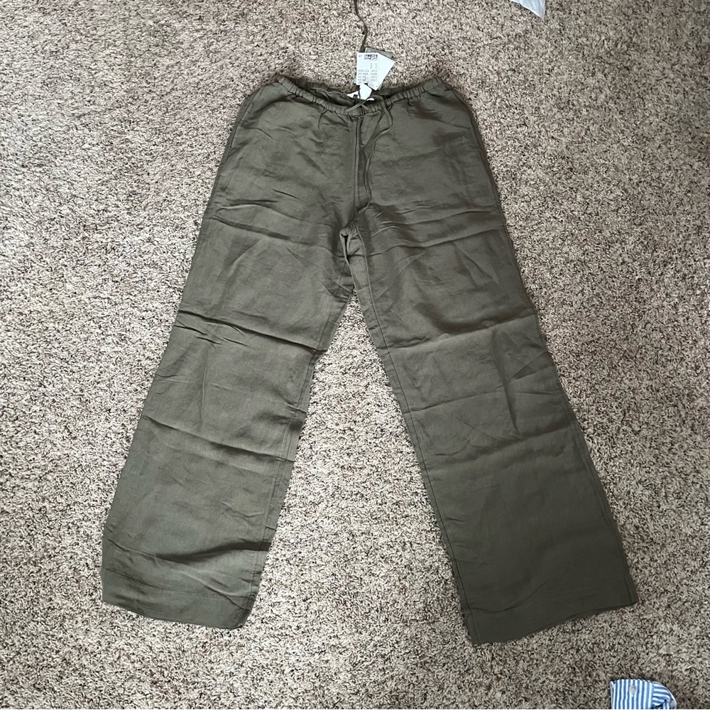 NWT linen Blend Pants